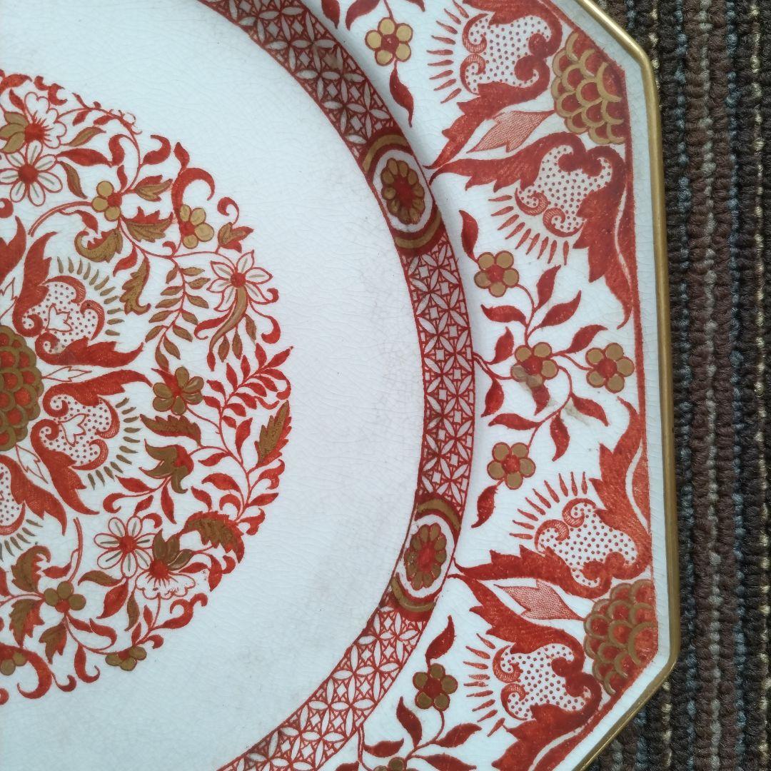 1860年代〜　オールドミントン　デンマーク　オクトゴナル　ディナー皿　※補修有