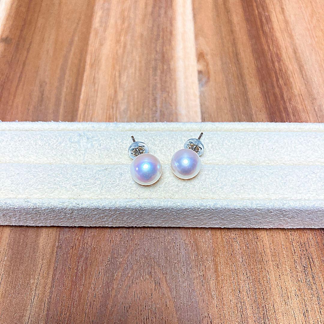 【新品・百貨店商品／総本店】2020天女級プラチナPTアコヤ真珠ピアス最強珠です