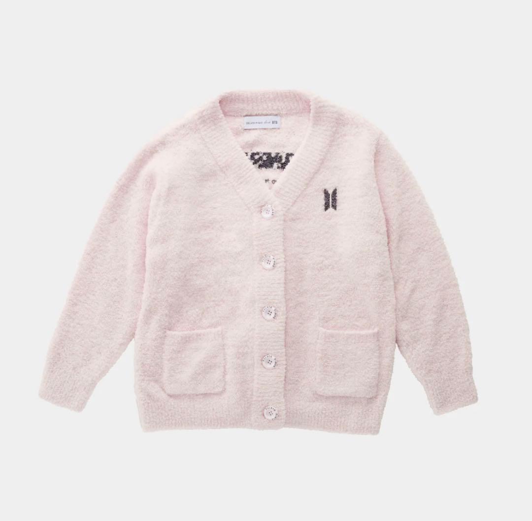 BTS ハートデザイン カーディガン　Ｍ〜Ｌサイズ