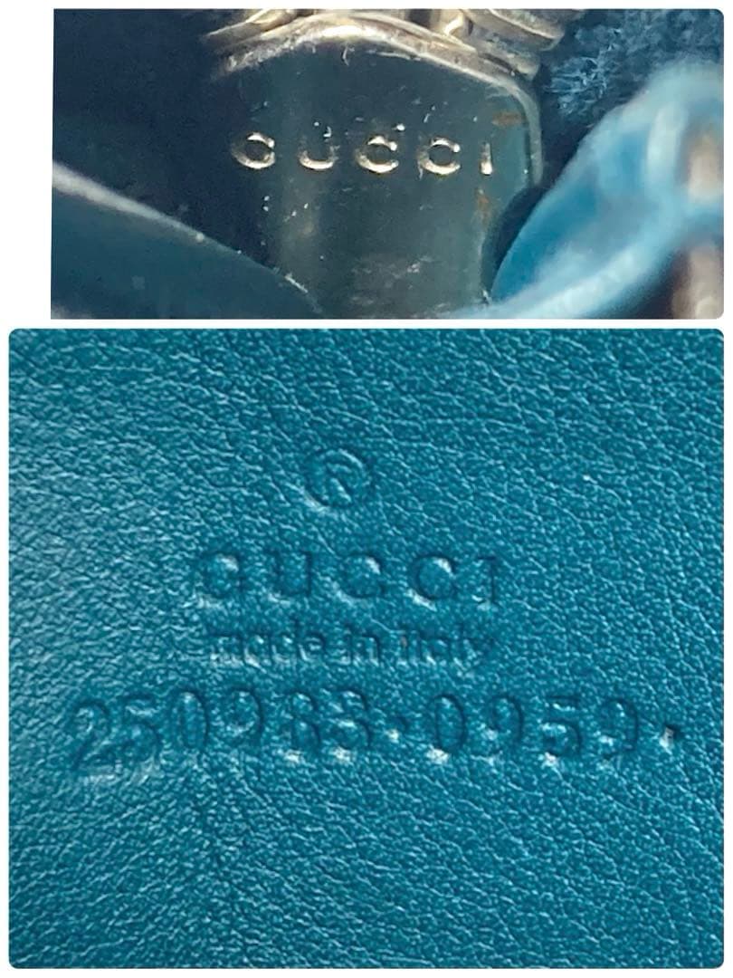 GUCCI グッチ　クロコ　ラウンドファスナー　ケース　カードケース　箱付