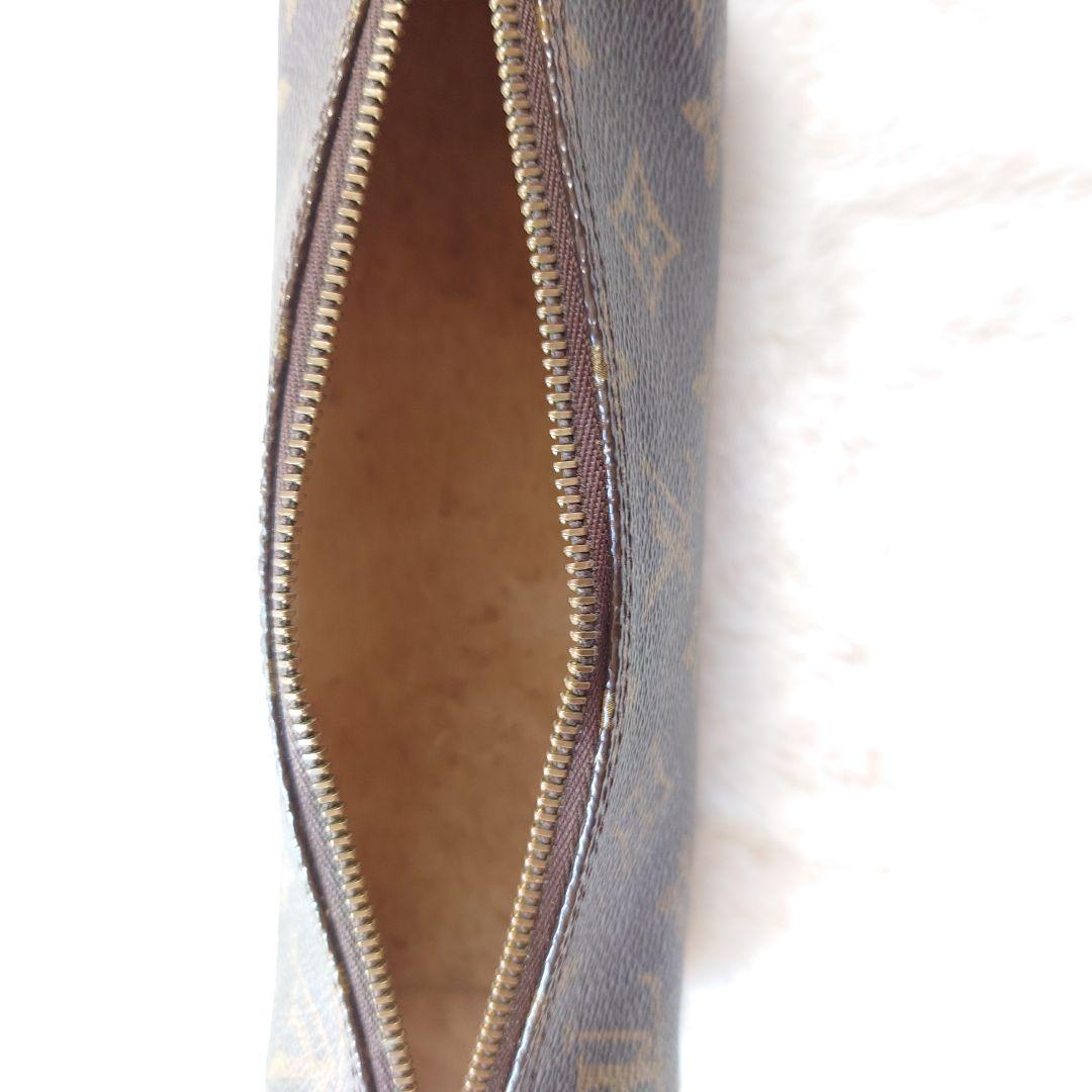 M*u様 正規品 ルイヴィトンモノグラム ロングポーチ ペンケ−ス丸型