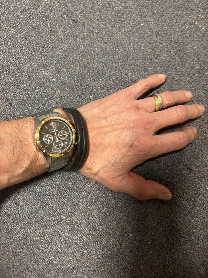 SEIKO セイコー クロノグラフ 腕時計 茶金モデル