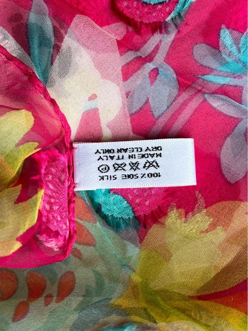 【新品未使用】ChristianDior 花柄シルク　ストール186✖️42センチ