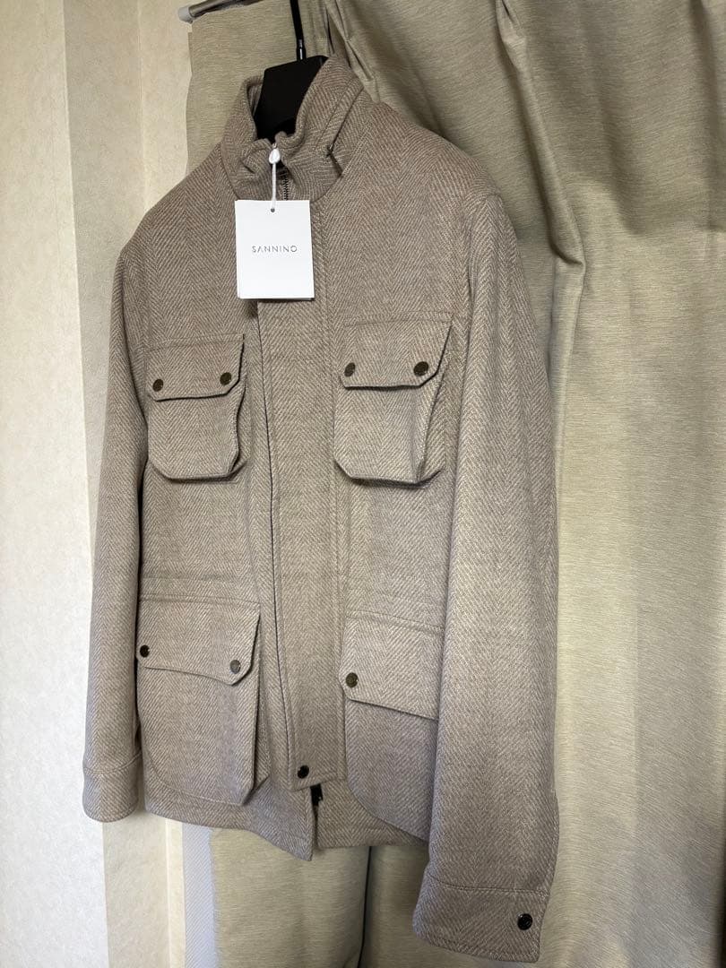 SANNINO サンニーノ撥水フランネルフィールドジャケット ロロピアーナ生地