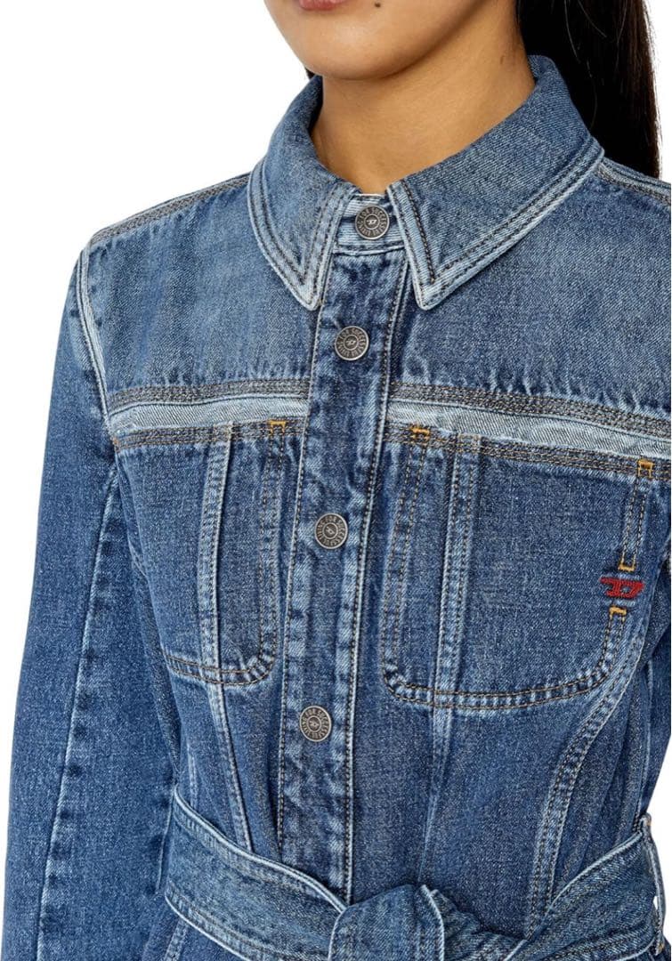 り*！様 Diesel完売品レディース デニム ロングワンピース 、コート定価1