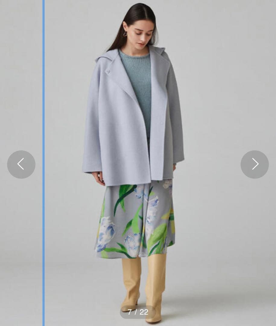 ballsey プレミアムウールリバーフーデットショートコート