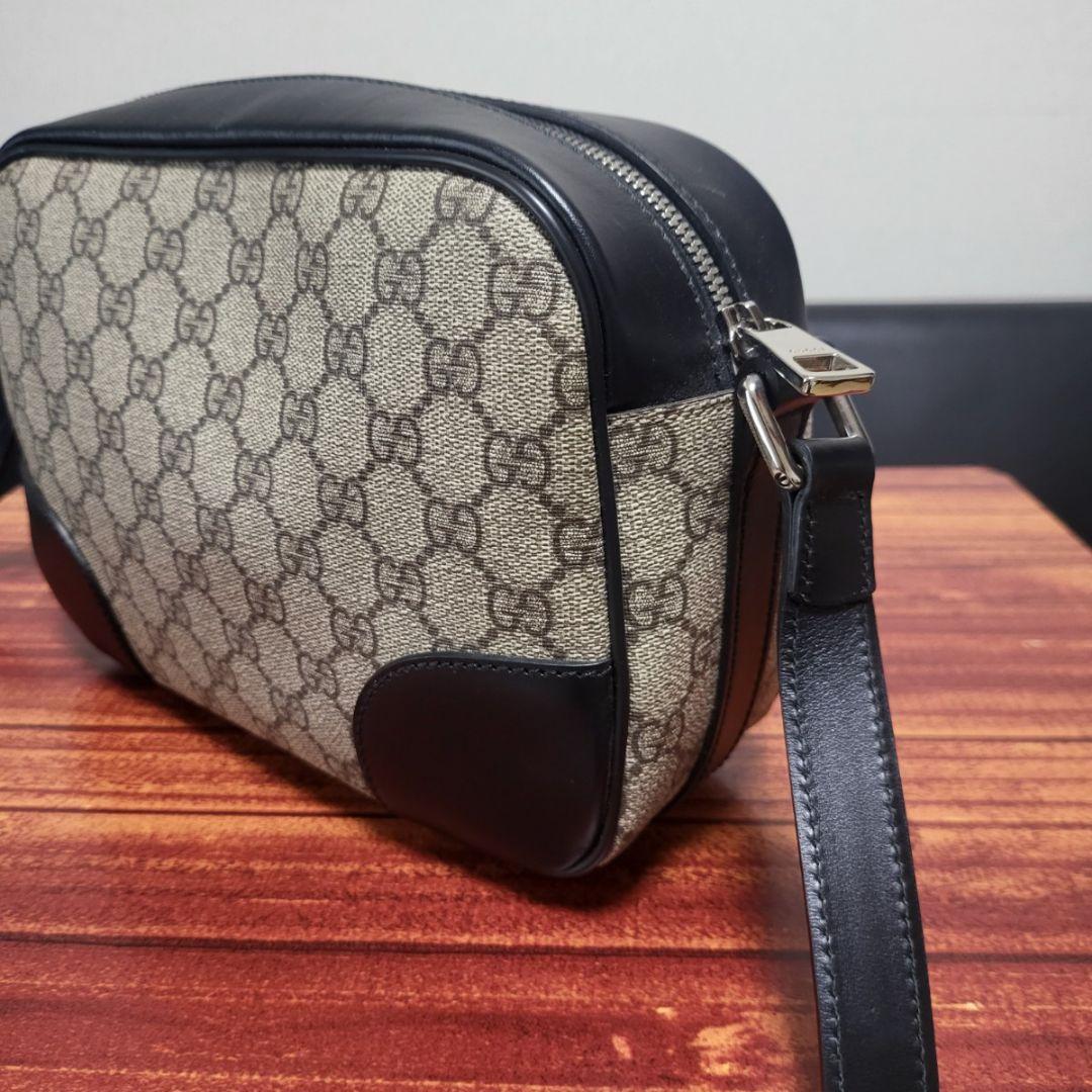 美品 GUCCI グッチ ショルダーバッグ GG柄 シェリーラインbc11yt