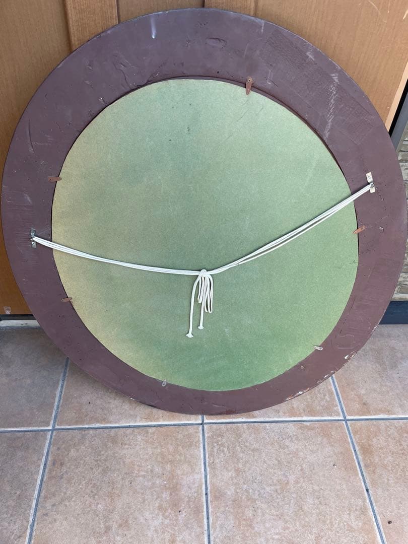 オランダ製　アンティーク　レア　ドームガラス　大きな　オーバル　フレーム　大型