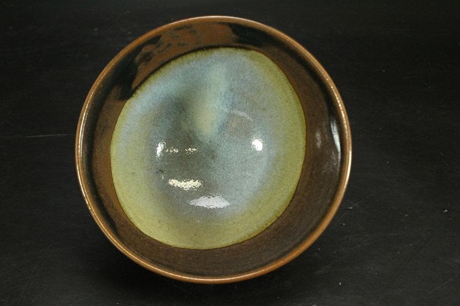 茶道具 膳所焼 茶碗 美品(ZE426)