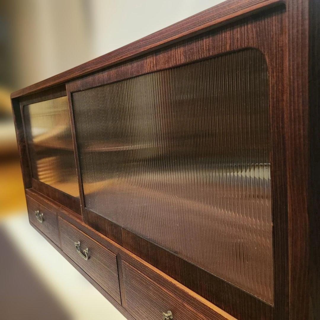 和ダンス リメイク キャビネット 割れないモールガラス風 昭和レトロ 一点物　１