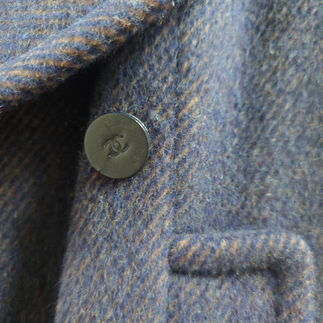 シャネルCHANEL　アンゴラカシミアロングコート※ボタン取れあり※