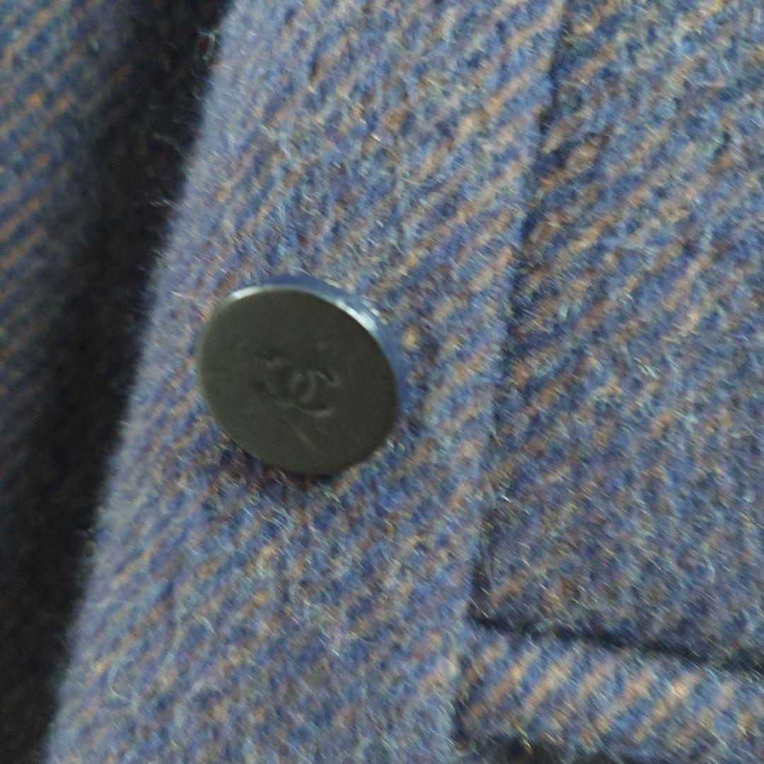 シャネルCHANEL　アンゴラカシミアロングコート※ボタン取れあり※