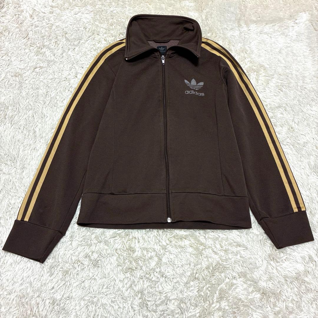 【希少】adidas トラックジャケット ブラウン ヴィンテージ M ジャージ