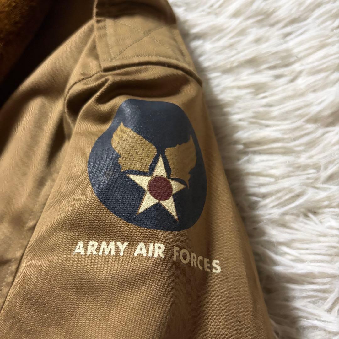 【雰囲気抜群】バズリクソンズ　フライトジャケット　B-10 襟ボア　カーキ　38