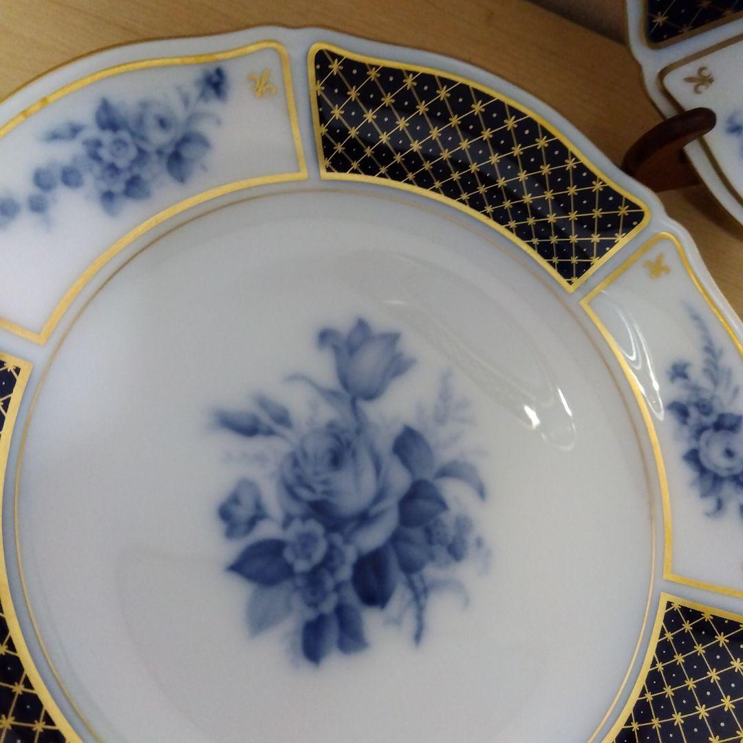 未使用　大倉陶園　ブルーインペリアル　21.4cm プレート 2枚 ペア