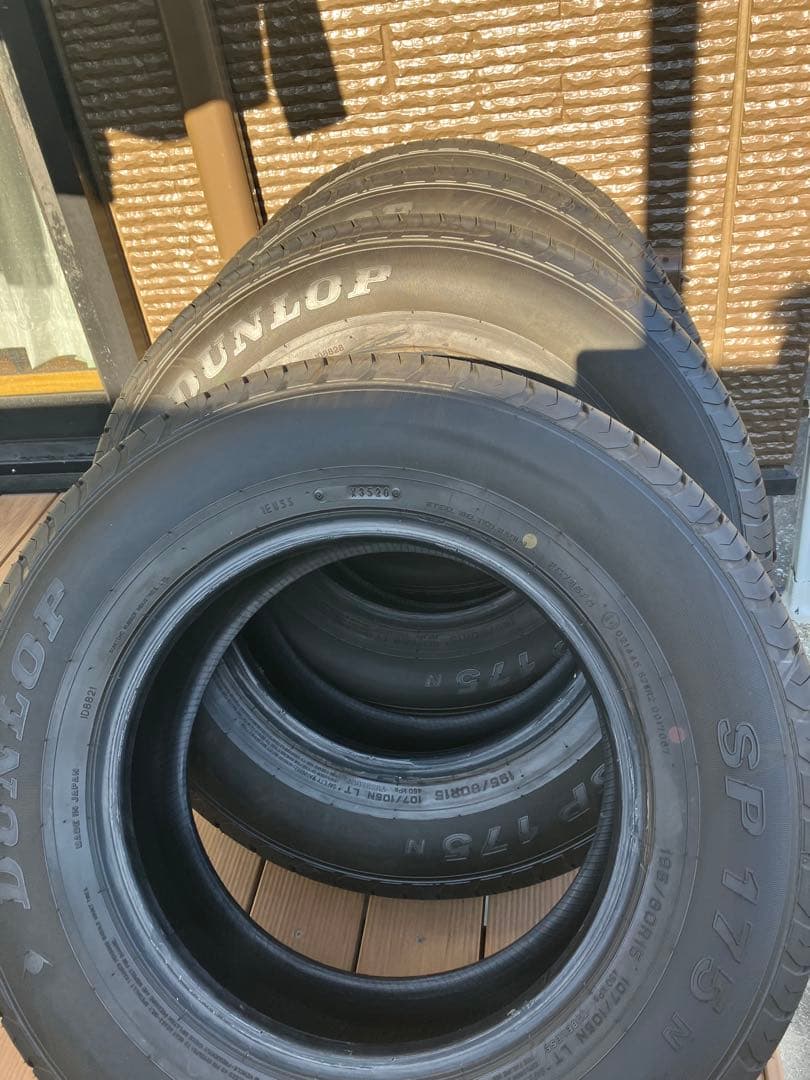195/80R15ハイエース新車外しダンロップSP175 LT ②購入条件あり