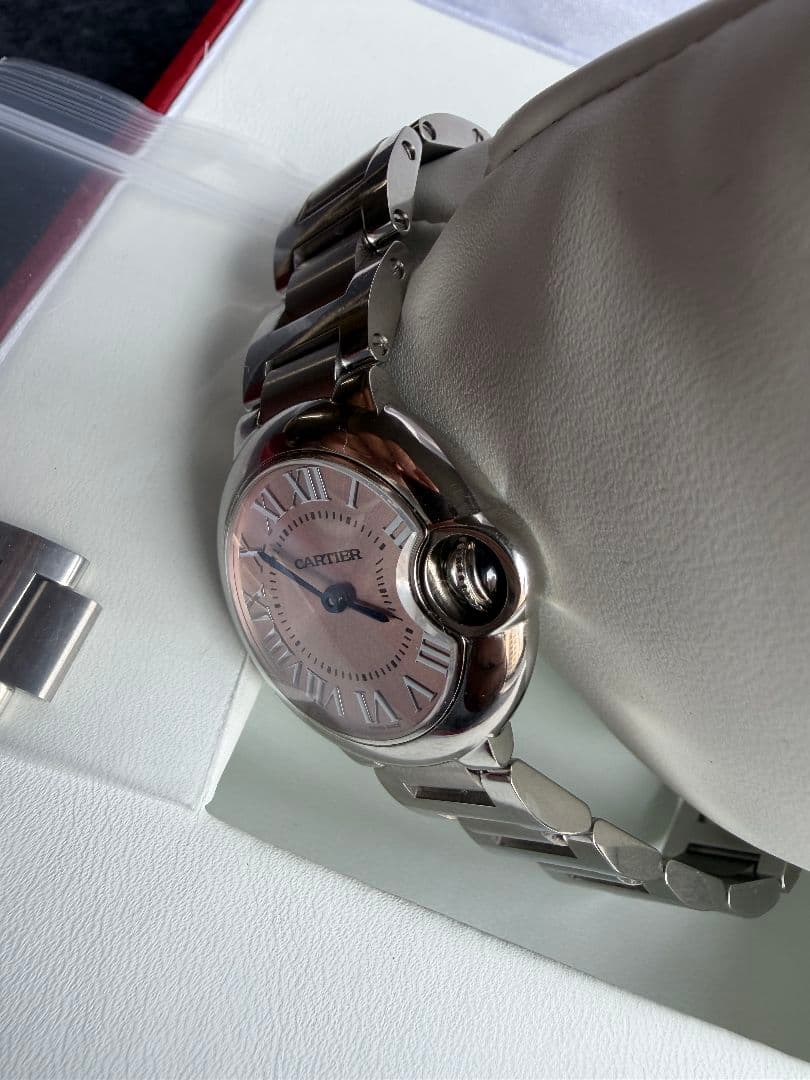 カルティエ W6920038 バロンブルー クォーツ レディース美品保証書付き