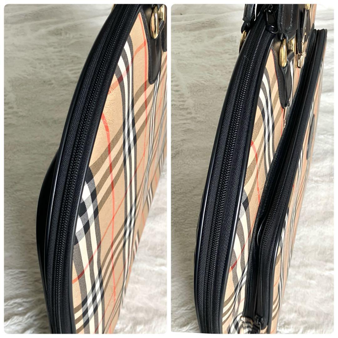 希少 超美品 バーバリーズ ノバチェック シャドーホース ガーメントバッグ