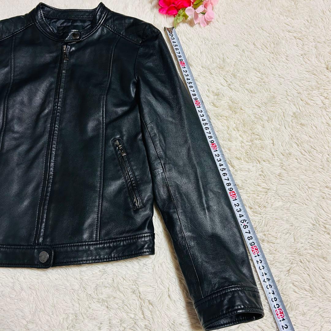 ICB シングルライダースジャケット　ラムレザー　羊革　ブラック　Mサイズ