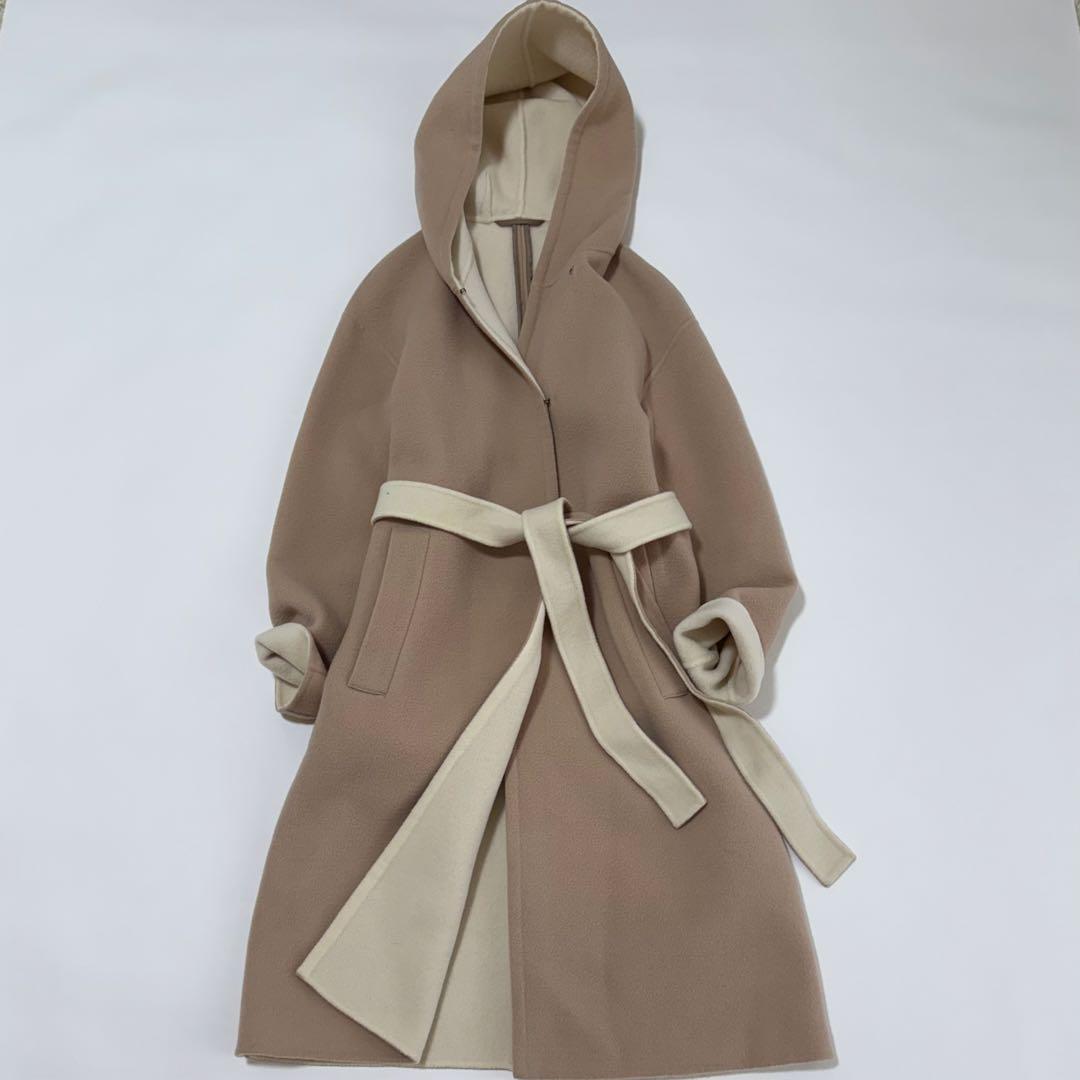 美品✨ マッキントッシュ ウールリバー ダブルフェイス フード付きコート