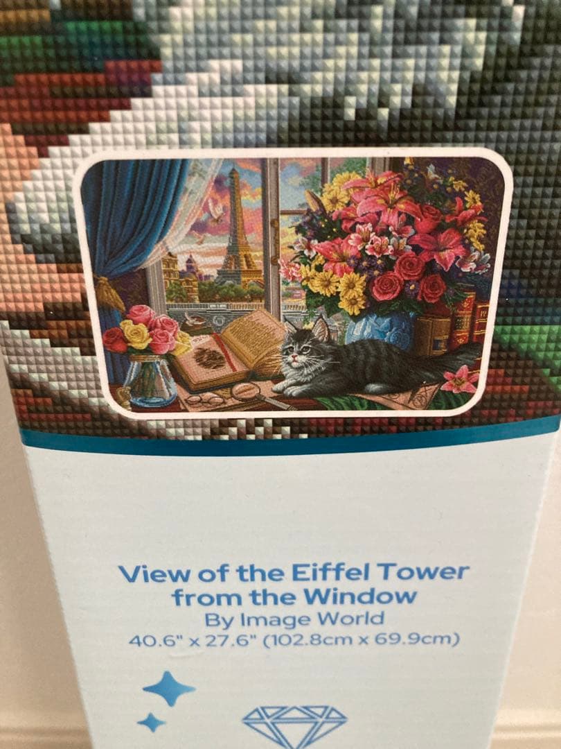 ダイヤモンドアートクラブ　エッフェル塔の窓からの眺め