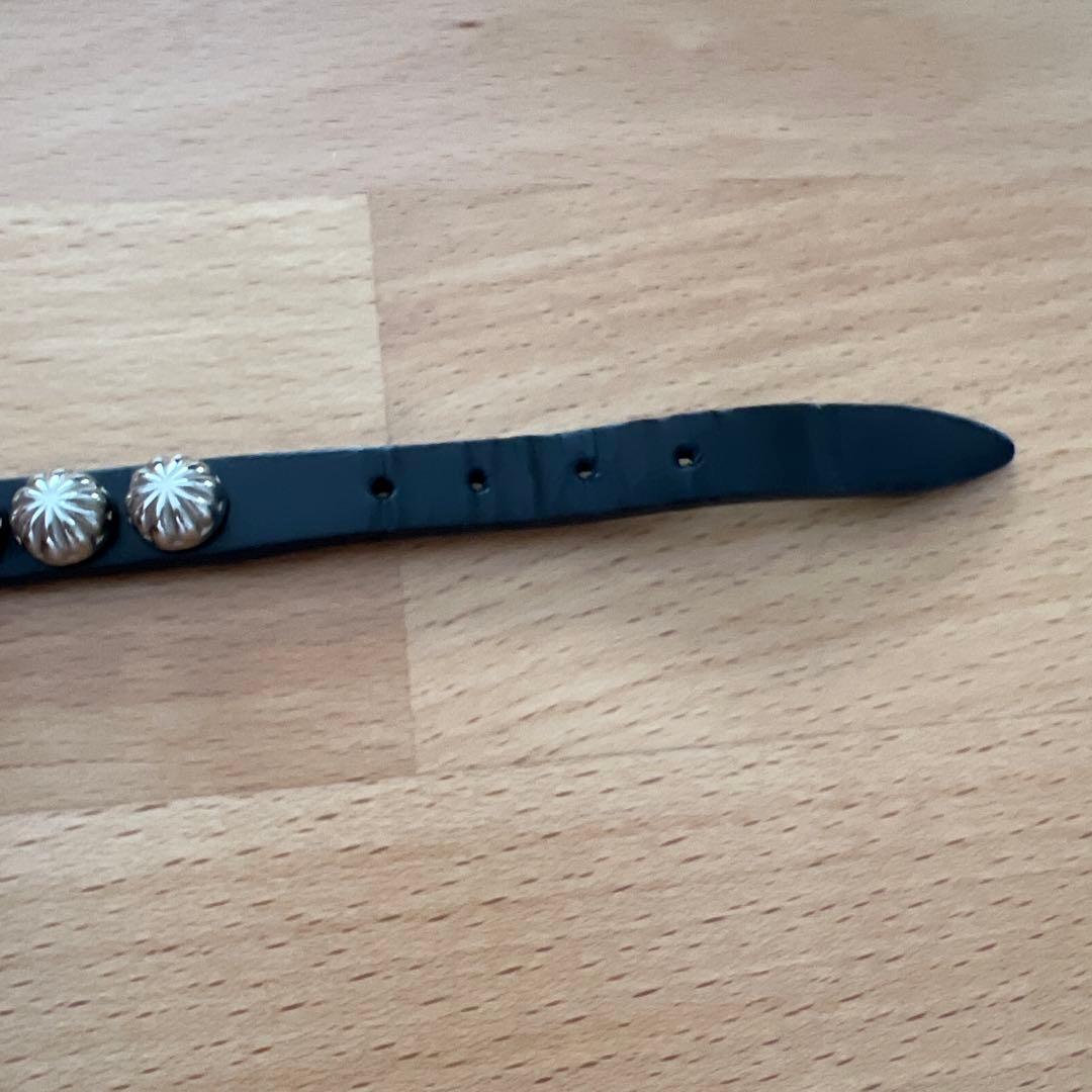 TOGAシルバースタッズ付きレザーブレスレット　バングル