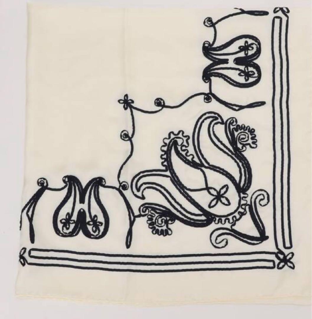 アソースメレ Asauce Meler テープエンブロイダリースカーフ シルク