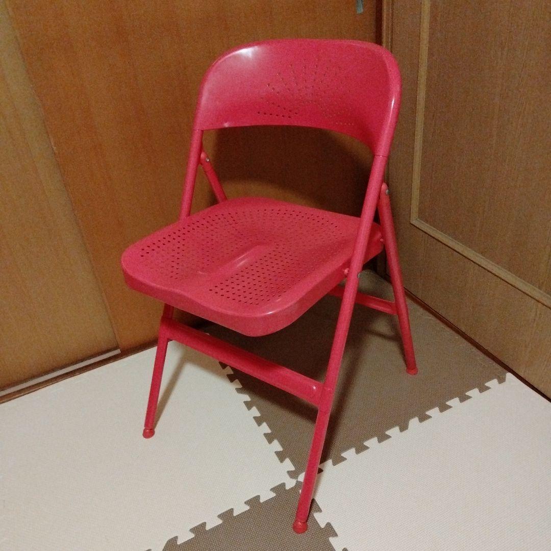 レア　廃盤品　IKEA　イケア　FRODE フローデ　赤　チェアー　折り畳み椅子