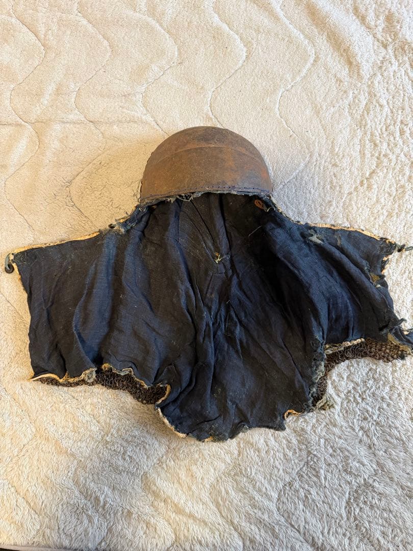 ⭕️ 江戸時代　鎖帷子　【鉢金付き鎖頭巾】　幕末　新撰組　忠臣蔵　❶