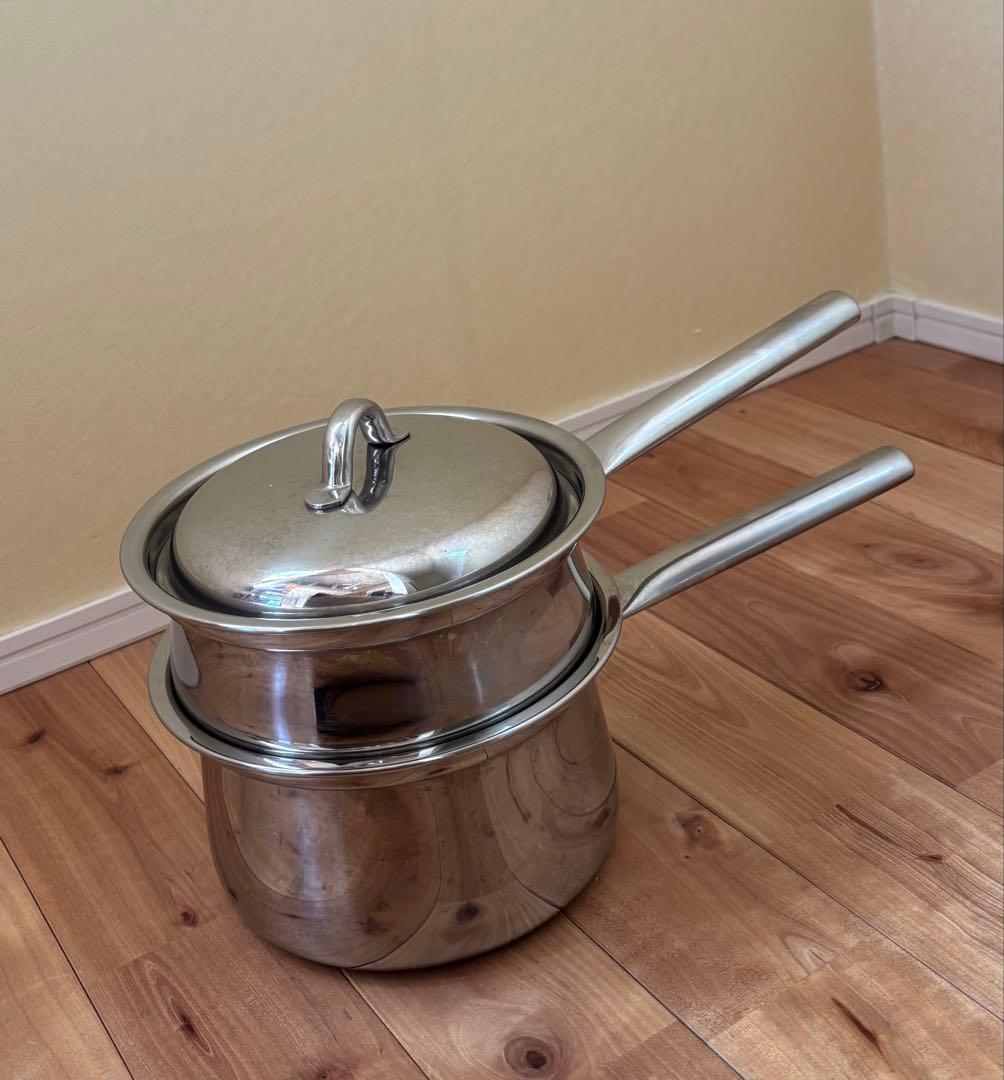 【美品】アサヒ軽金属 プリンセス鍋セット(LとS)3点セット蓋、箱付き