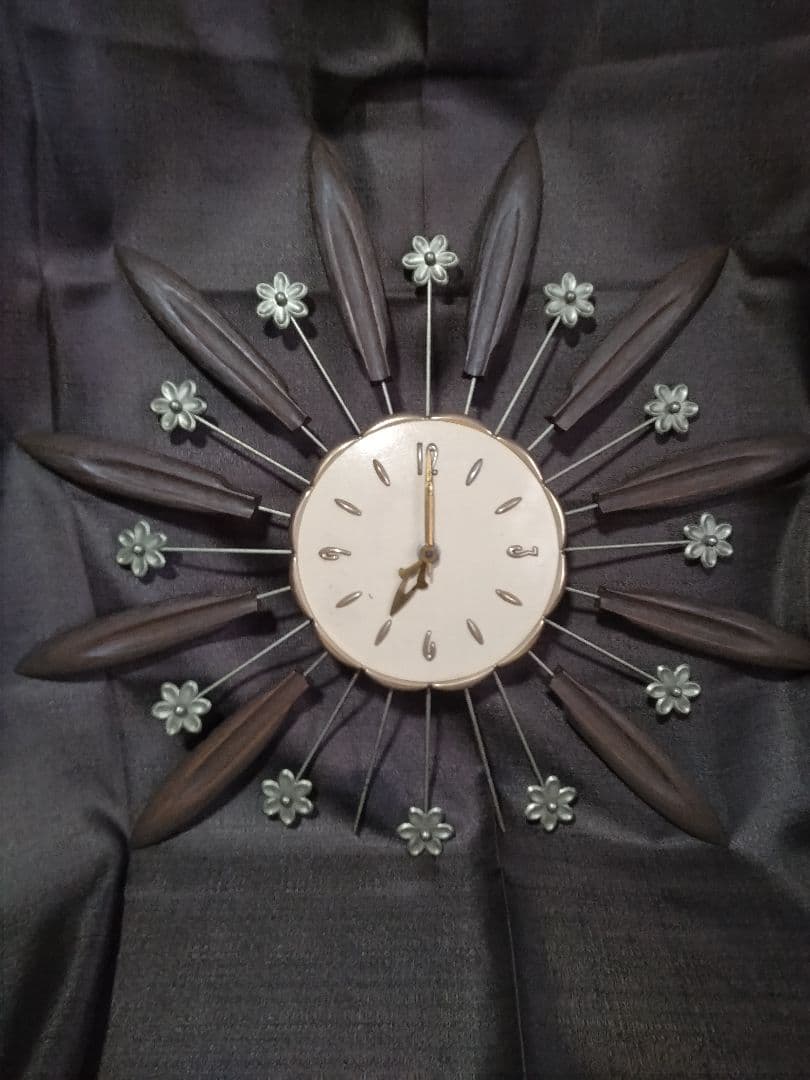 サンバーストクロック　ビンテージ　60s MCM