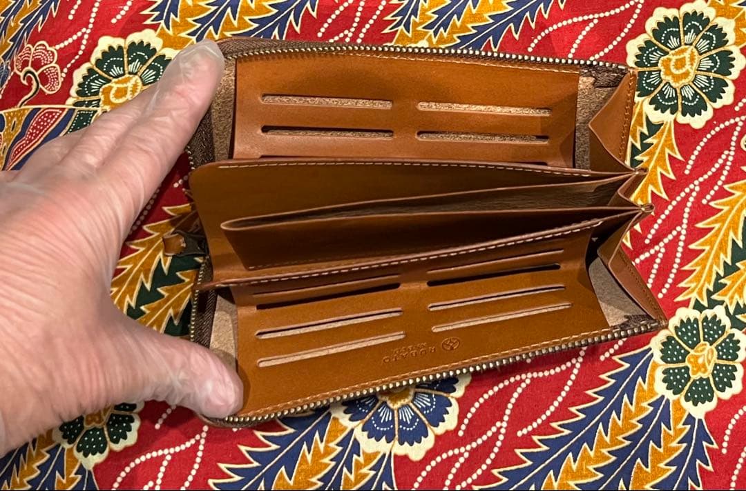 Smith \"カードが立つ\" 日本製 栃木レザー 長財布　　たかしサン専用