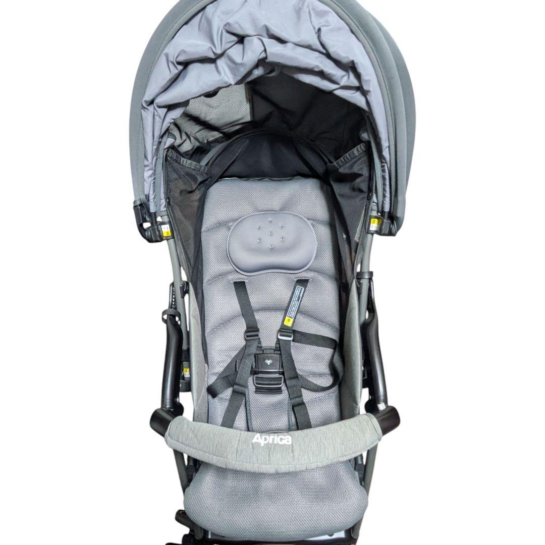 アップリカ クルリー A型 B型可 1ヶ月〜３歳 軽量 背面 グレー ベビーカー