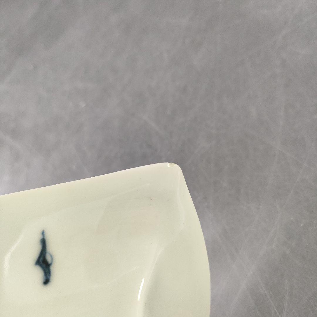 A1209-4/有田焼/平安青峯 造/染付扇形銘々皿20客/和食器/懐石道具/