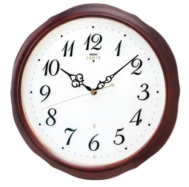 訳あり品 セイコー エンブレム 電波掛け時計