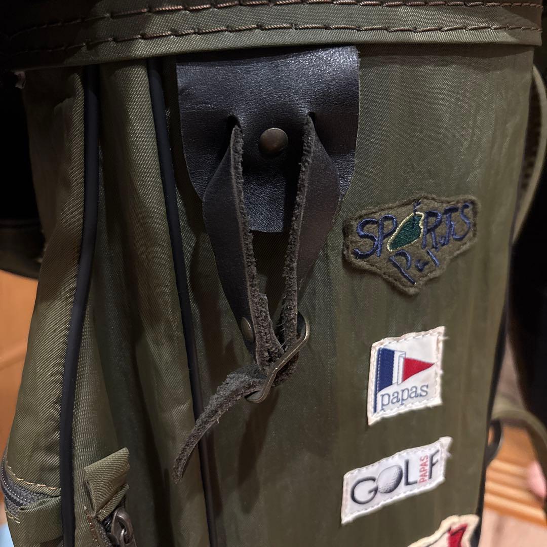 PAPAS ゴルフバッグ オリーブグリーン