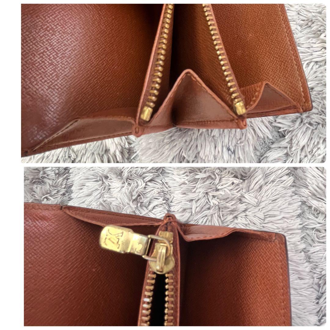 ルイヴィトン　長財布　モノグラム　ポルトモネクレディ　ブラウン