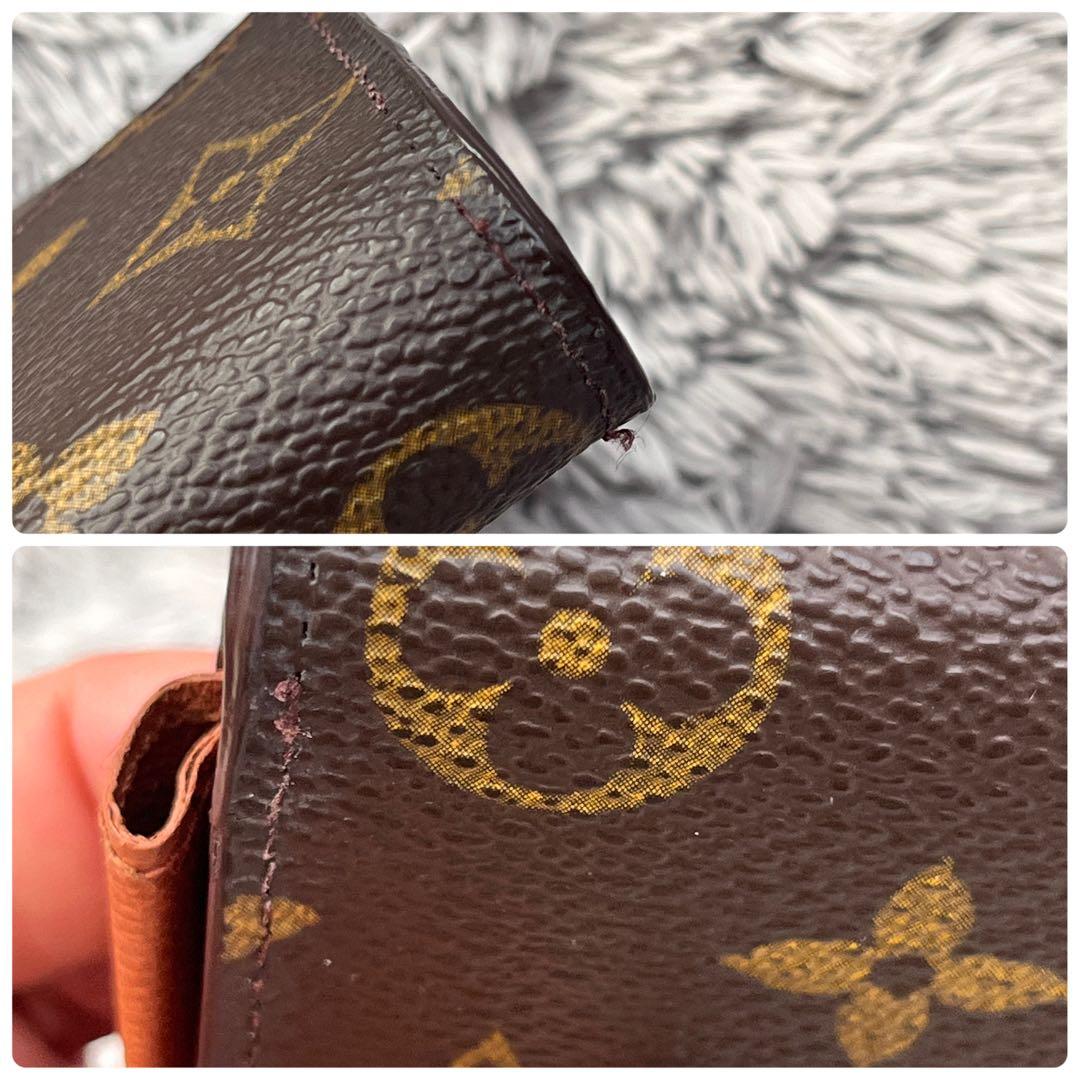 ルイヴィトン　長財布　モノグラム　ポルトモネクレディ　ブラウン