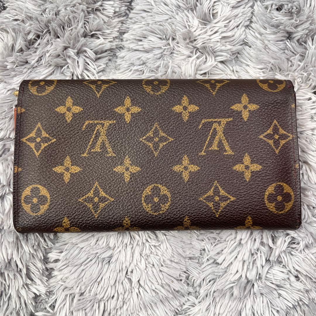 ルイヴィトン　長財布　モノグラム　ポルトモネクレディ　ブラウン