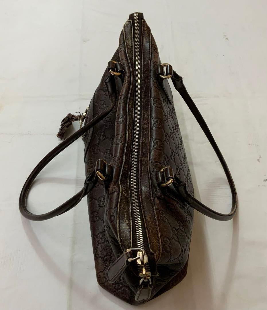 GUCCI グッチ グッチシマ ホースビット レザートートバッグ