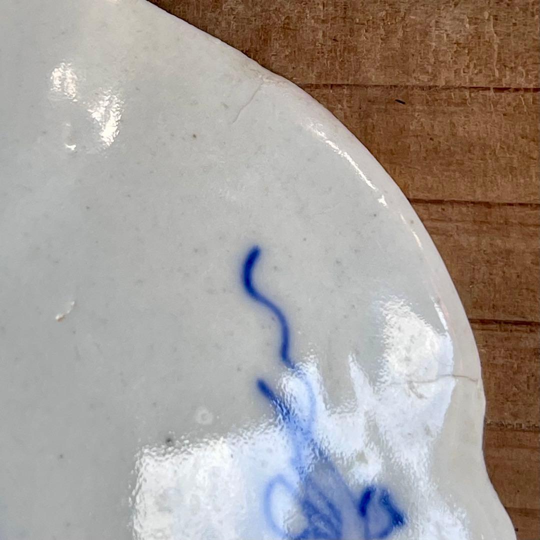 骨董　古伊万里　雛　　立雛　5寸皿　5客組