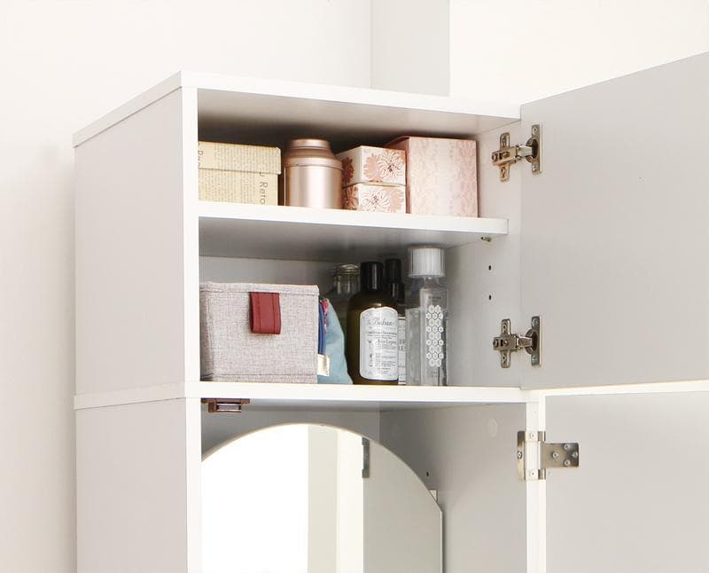 送料込 たっぷり収納 すき間ドレッサー スツール コンセント付 全身ミラーB