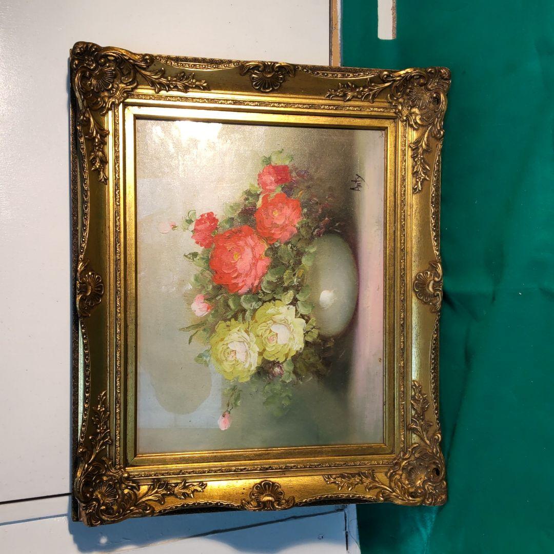 絵画/花の絵右下にサインAntyと入っでいる