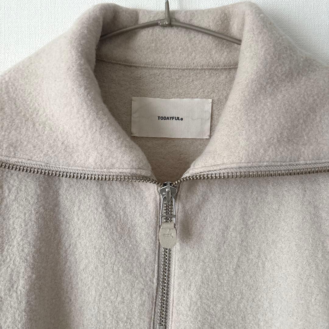 TODAYFUL ハーフジップウールプルオーバー IVR Halfzip