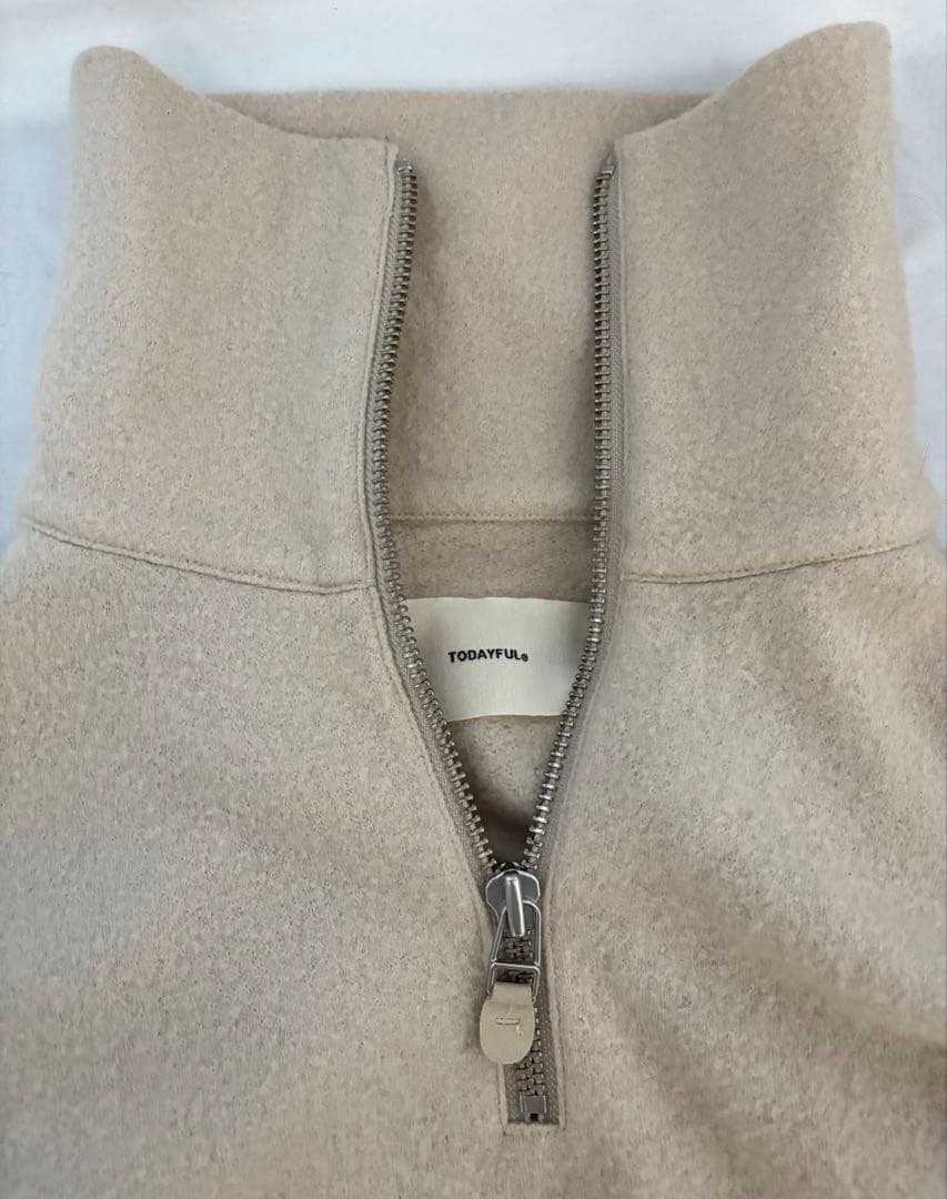 TODAYFUL ハーフジップウールプルオーバー IVR Halfzip