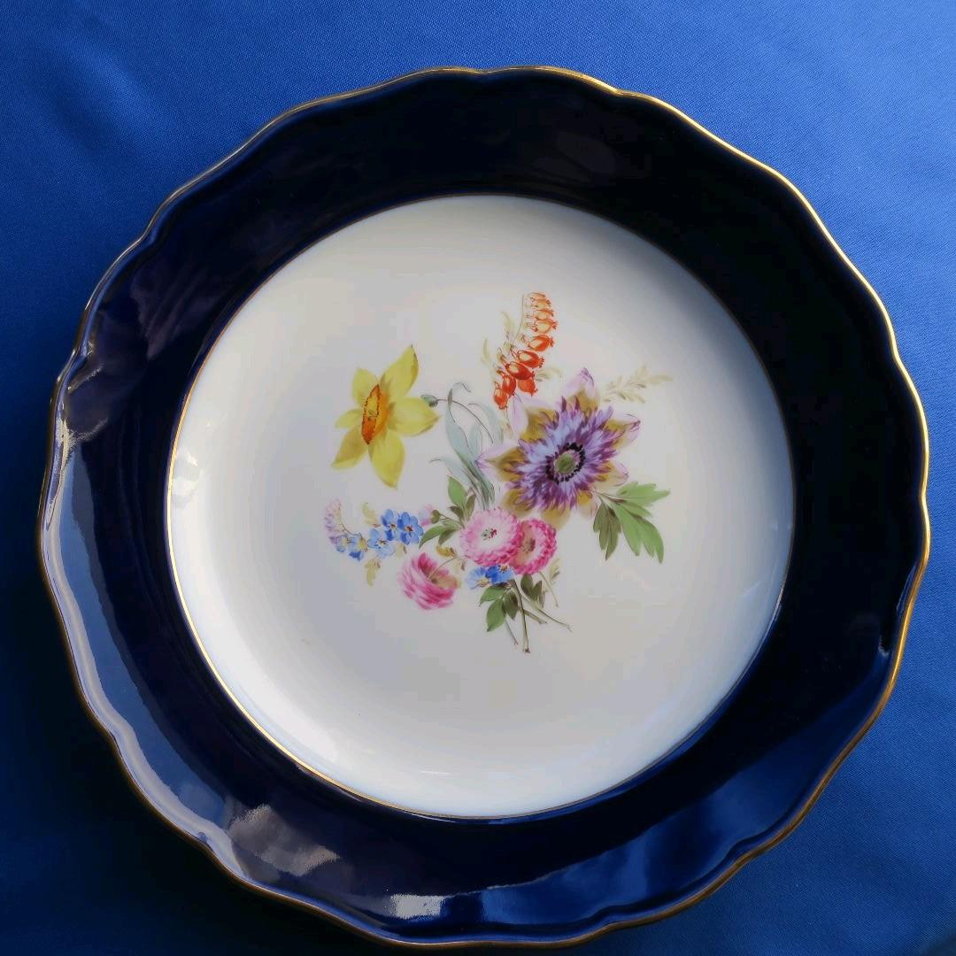 【コレクター必見】マイセンのコバルトブルー皿