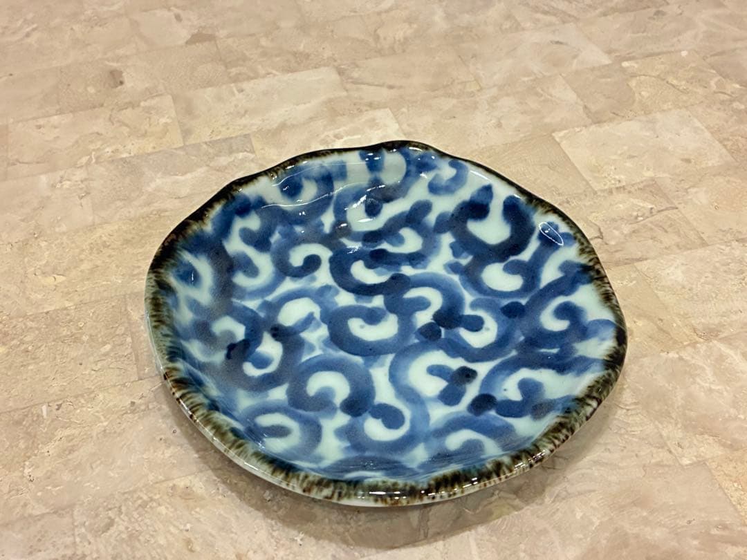 斉山窯　丸皿5枚