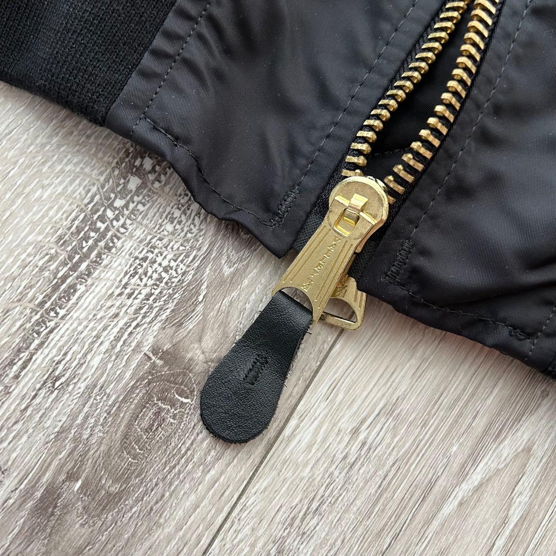 【美品】アメリカ製 VALLEY APPAREL リバーシブル MA1 黒 L