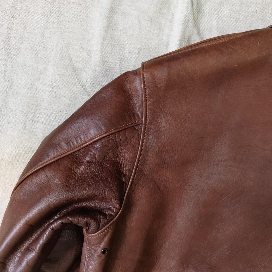 バズリクソンズ A-2 フライトジャケット 赤リブ 1942年モデル 34