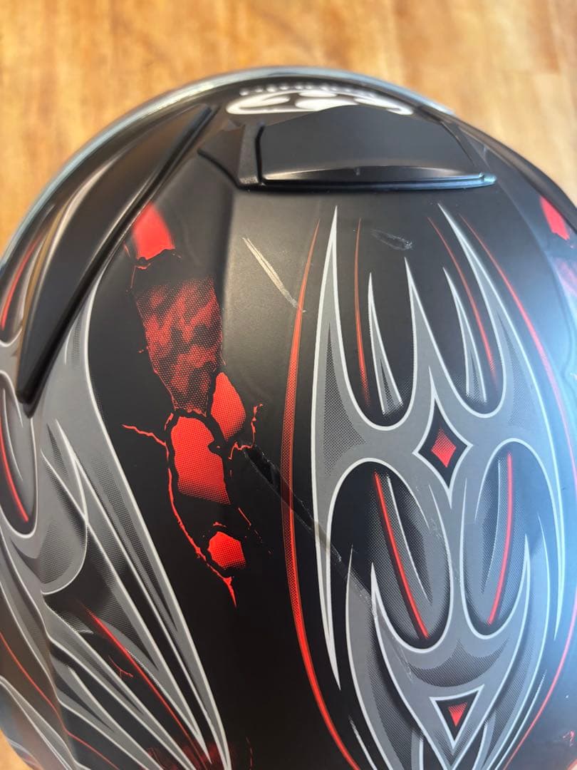 カブト　SHUMA FLAME　フラットブラックレッド　Mサイズ　kabuto